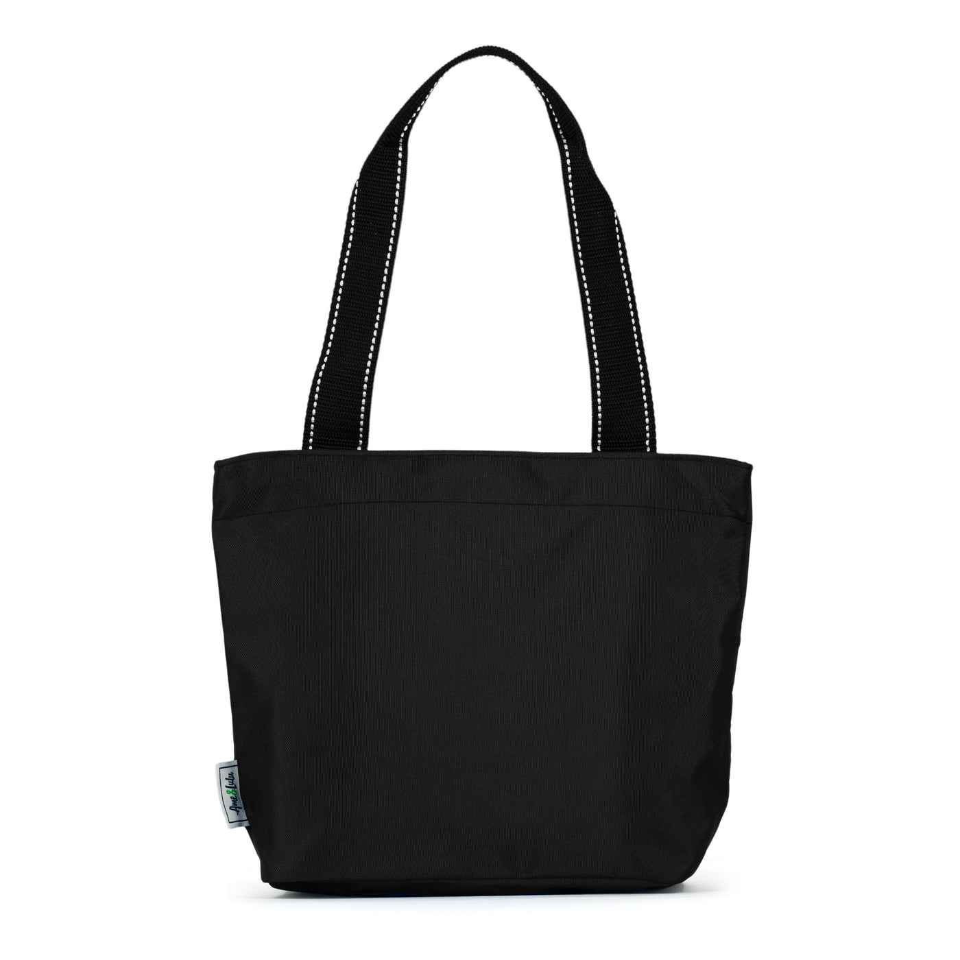 front view of black mini surfside tote