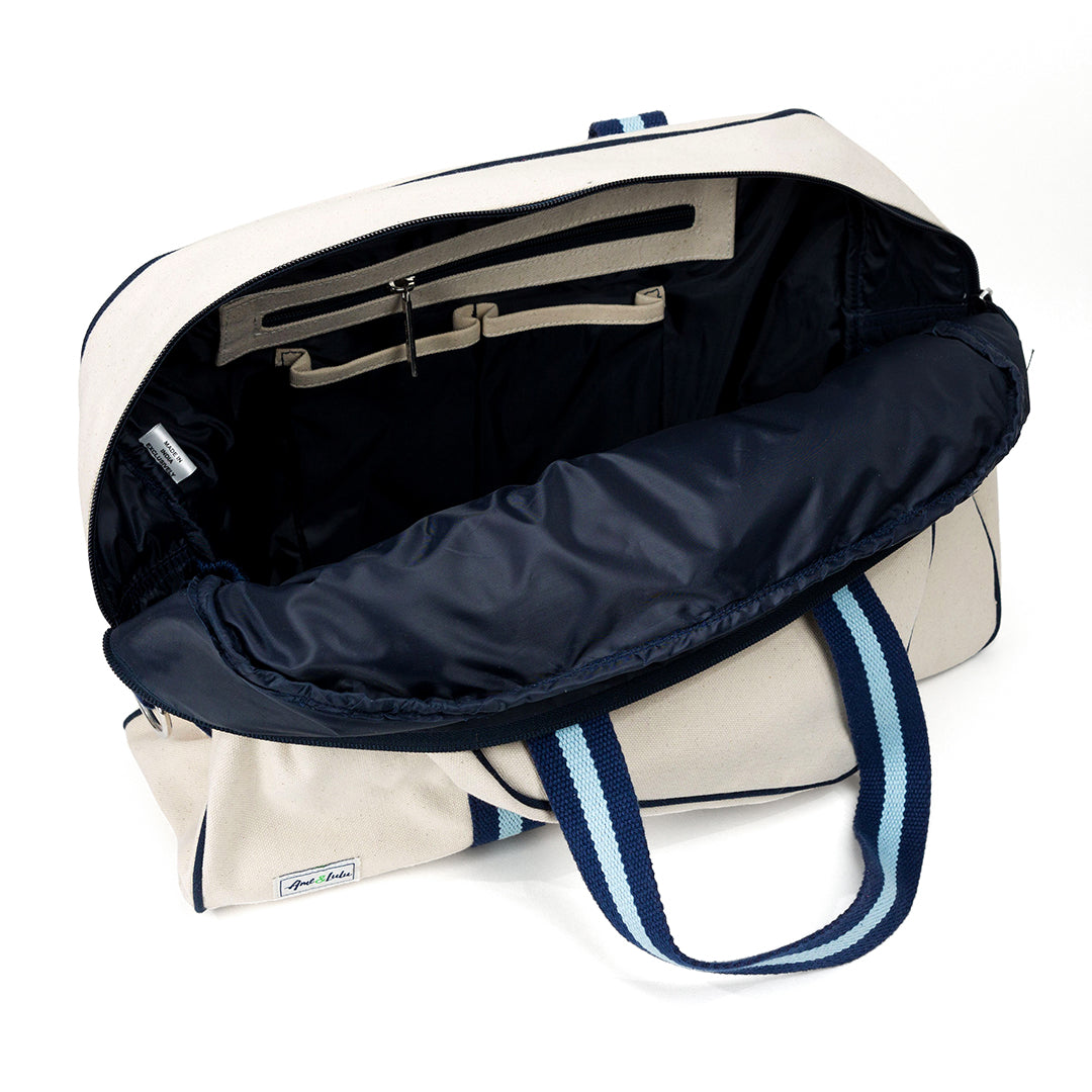 Ame & Lulu Hamptons Pickleball Bag, Two Tone Blue Ame & Lulu Hamptons Pickleball Bag, Two Tone Blue