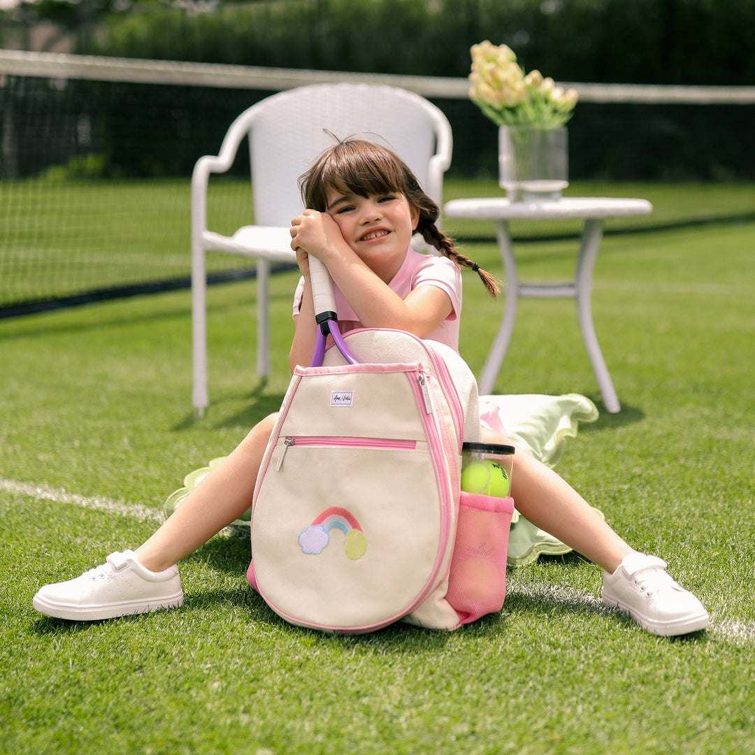 Ame & Lulu Orange/Cream/Brown Tennis Backpack GTBP309GameOnTennisBackpackQui  main image 3