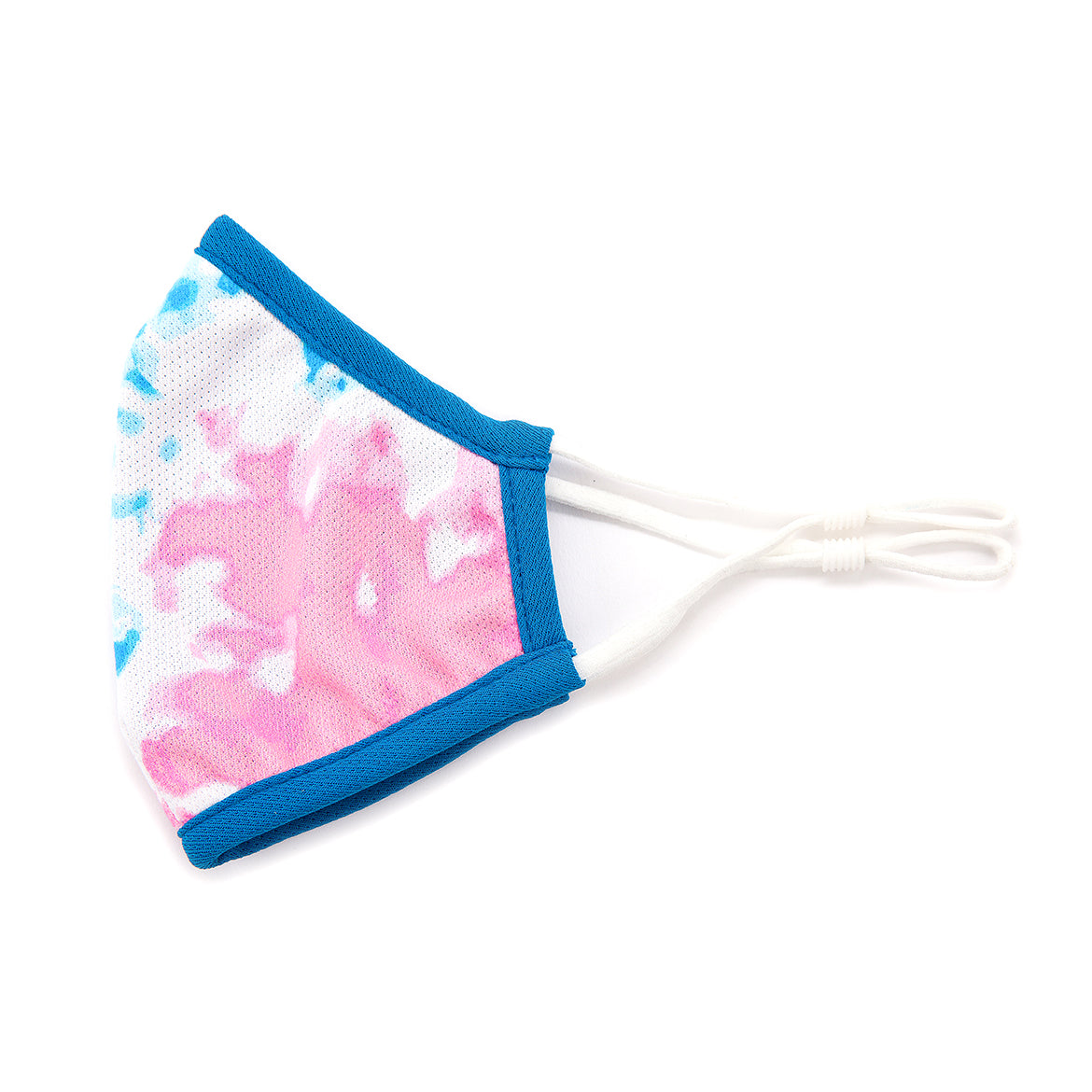 blue and pink tie dye kids face mask
