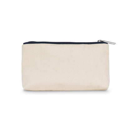 back view of tan canvas pouch
