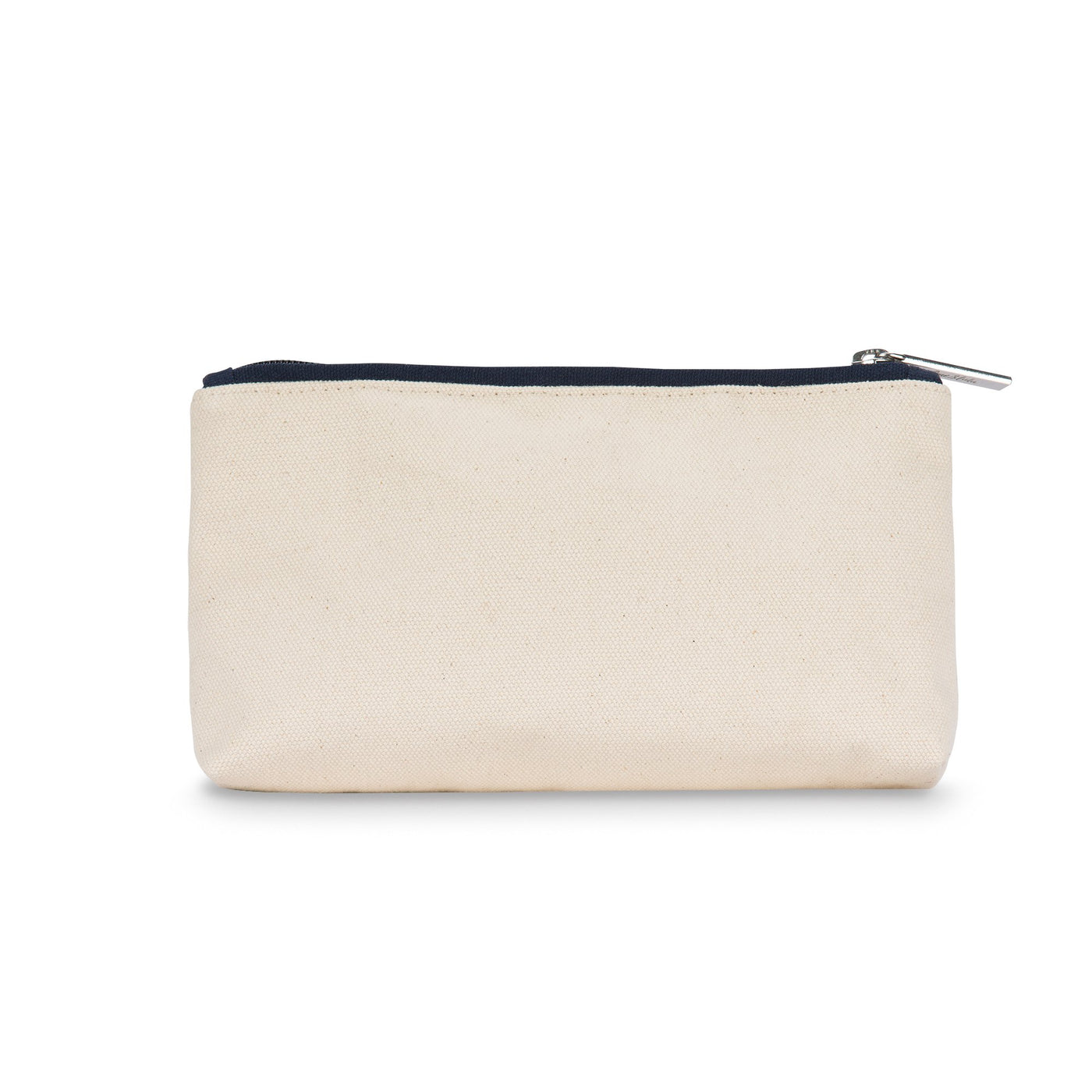 back view of tan canvas pouch
