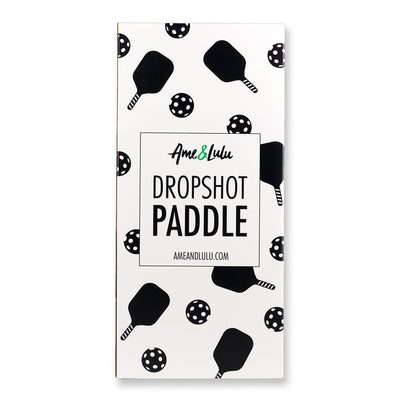 white box with paddle and pickleball pattern on it