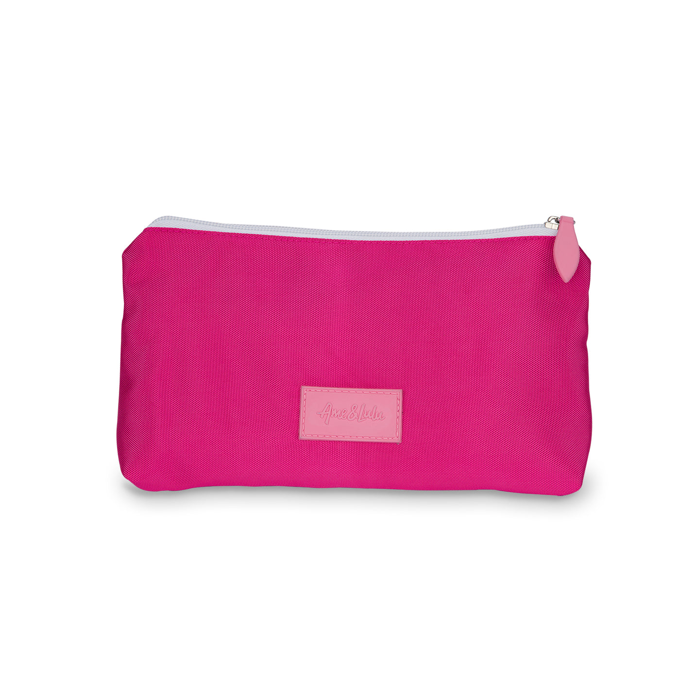 Back view of hot pink everyday pouch