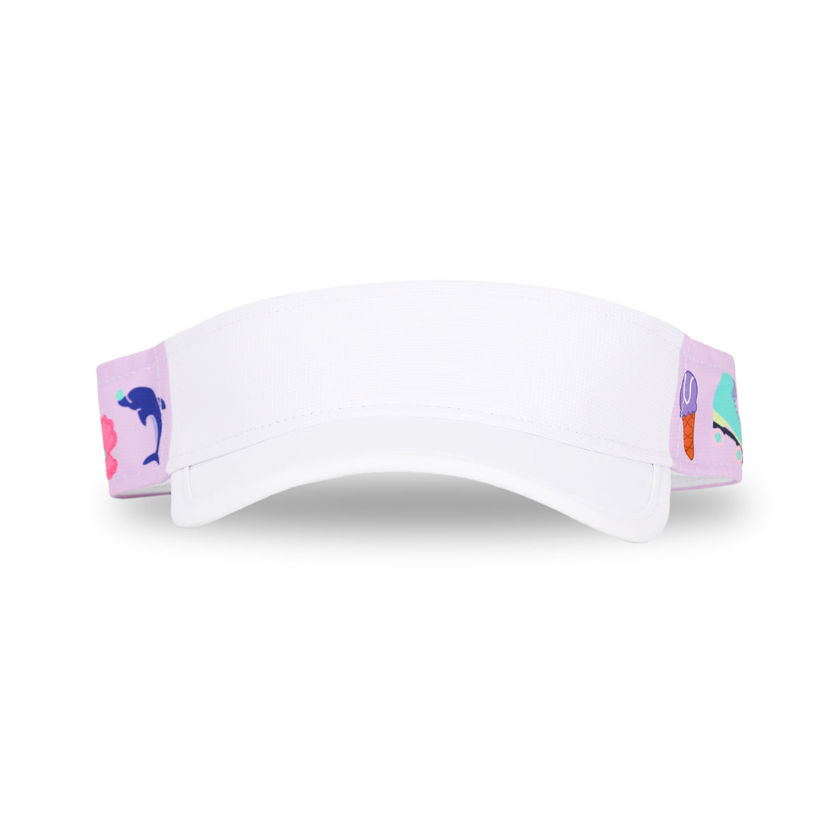 Front view of purple kids visor