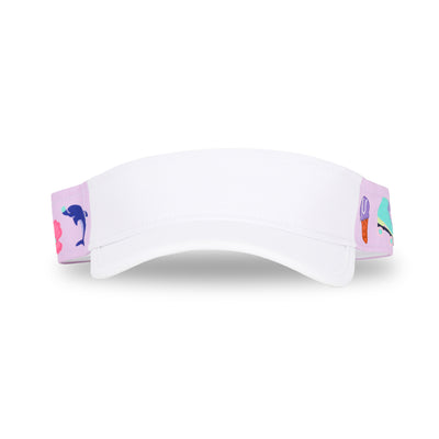 Front view of purple kids visor