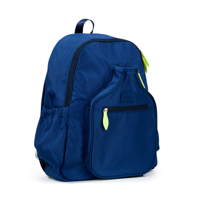 side view of navy pickleball backpack