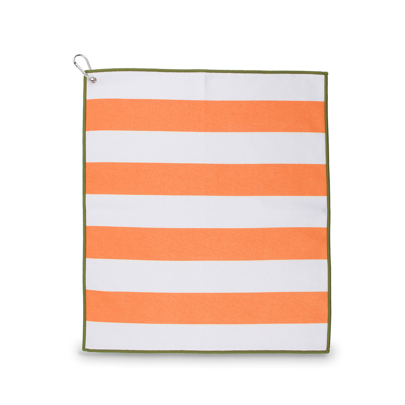 orange and white stripe towel