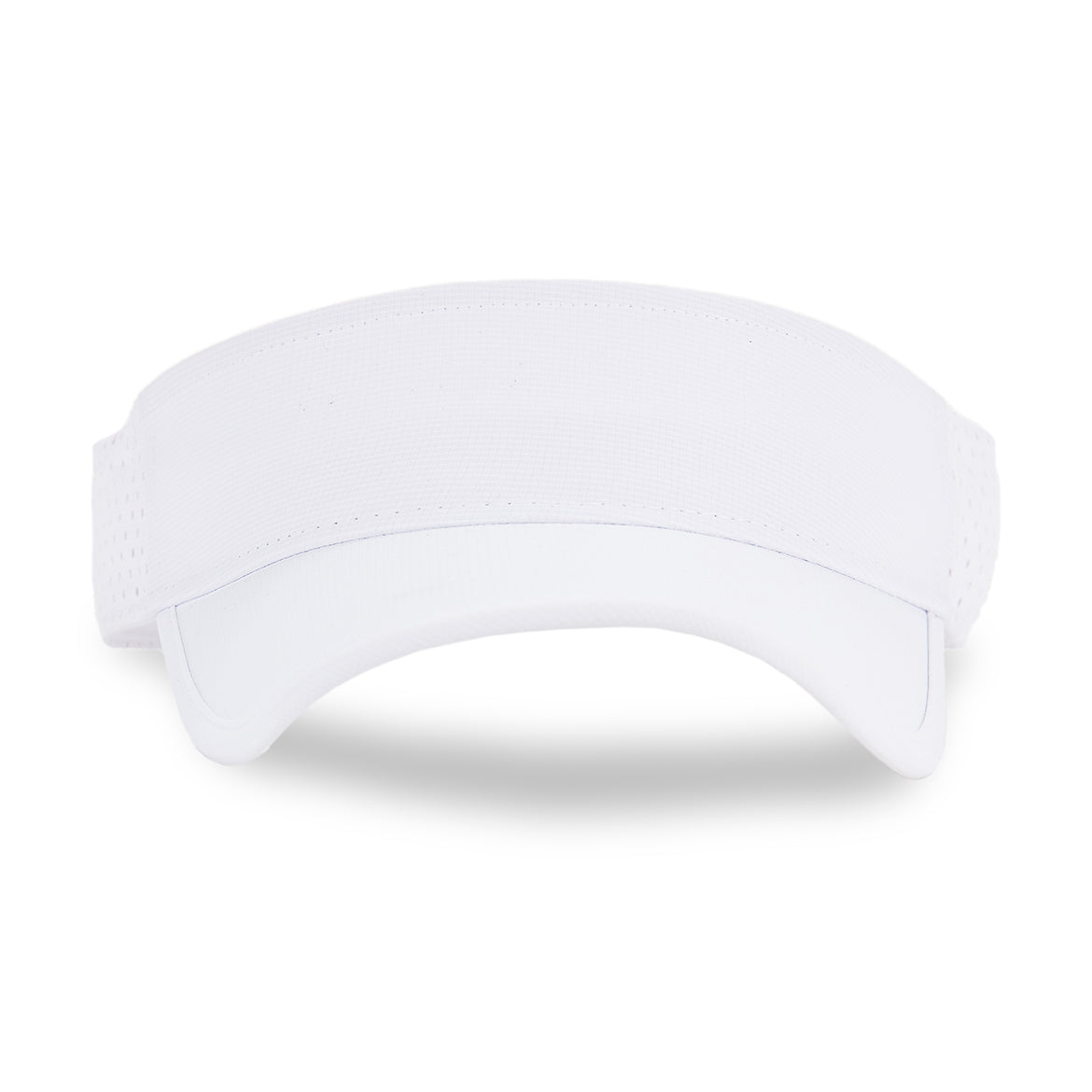 Front view of all white visor