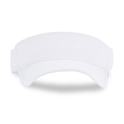 Front view of all white visor