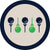 Navy Green Ball Tee Natural