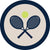 Crossed Racquets Natural