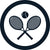 Crossed Racquets White / Extra Small