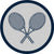 Heather Grey Crossed Racquets / Extra Small