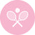Pink With Crossed Racquets White